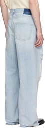 Golden Goose Blue Lived-In Effect Denim Jeans
