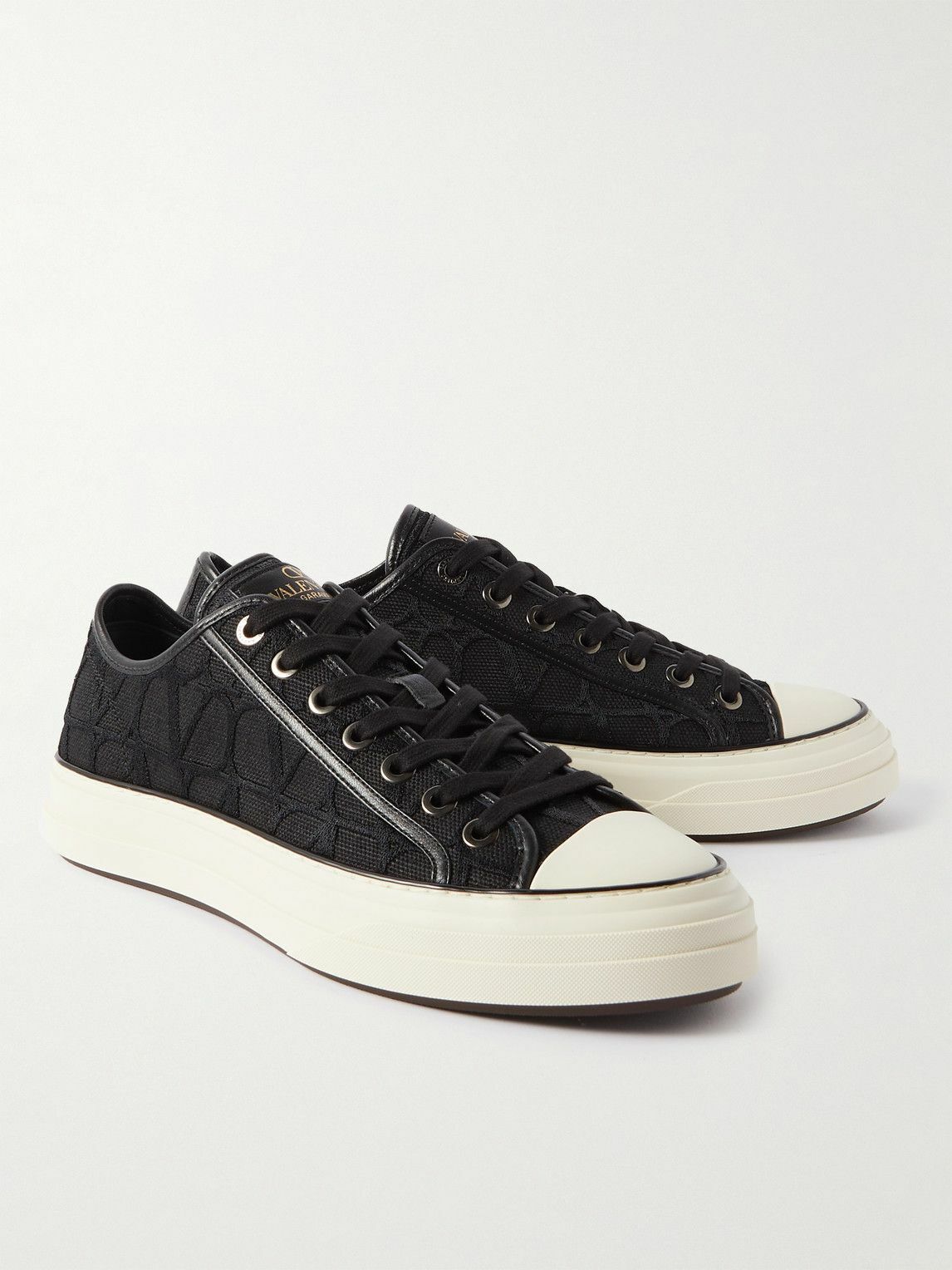 Valentino Garavani - Toile Canvas Sneakers - Black Valentino
