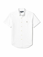 Polo Ralph Lauren - Button-Down Collar Logo-Embroidered Cotton Oxford Shirt - White