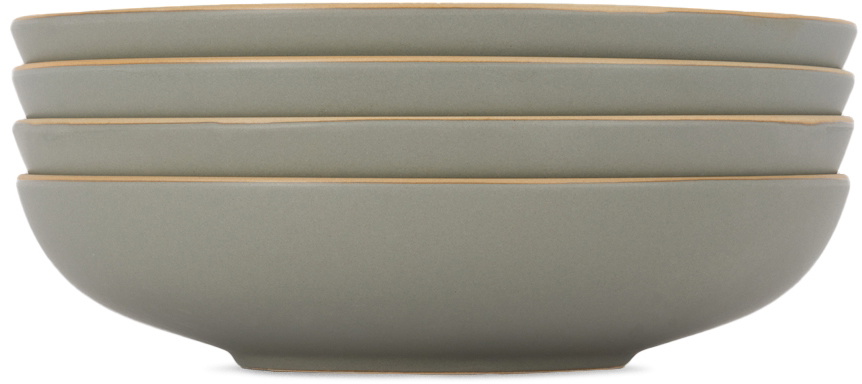Lineage Ceramics Gray Shallow Serving Bowl, 4 pcs