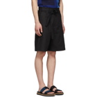 Dries Van Noten Black Linen Panko Shorts