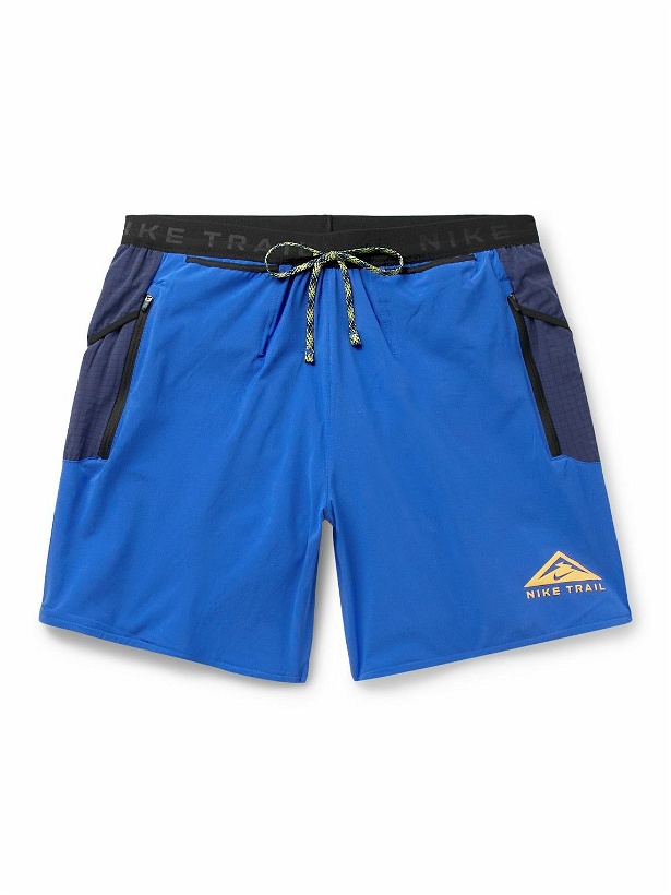 Photo: Nike Running - Trail Second Sunrise Ripstop-Panelled Dri-FIT Shorts - Blue