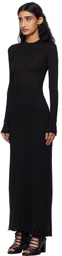 Ann Demeulemeester Black Eva Open Back Knitted Maxi Dress