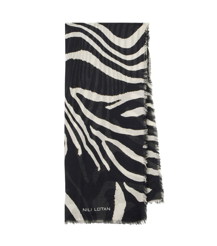 Photo: Nili Lotan Zebra-print scarf