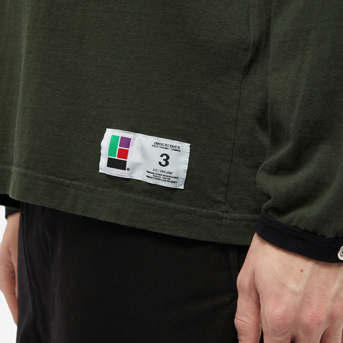 Undercover Men's Long Sleeve Vacant World T-Shirt in Green Undercover