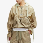 Andersson Bell Women's Arina Lace-Up Anorak Shirt in Yellow Beige