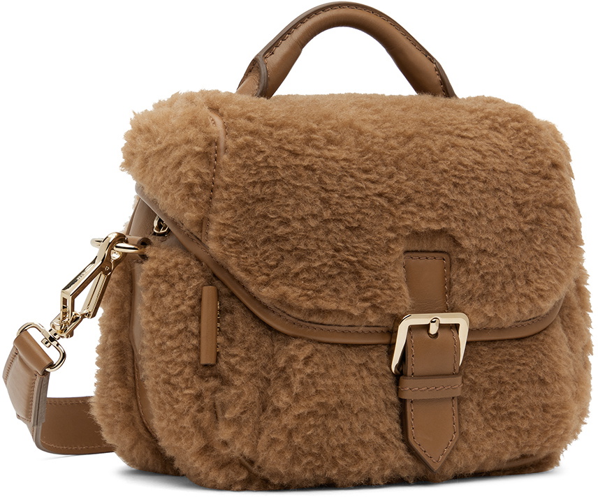 Max Mara Clutch Bag Brown Leather Wristlet Handbag Authentic | eBay