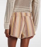 Isabel Marant Melinea striped cotton shorts