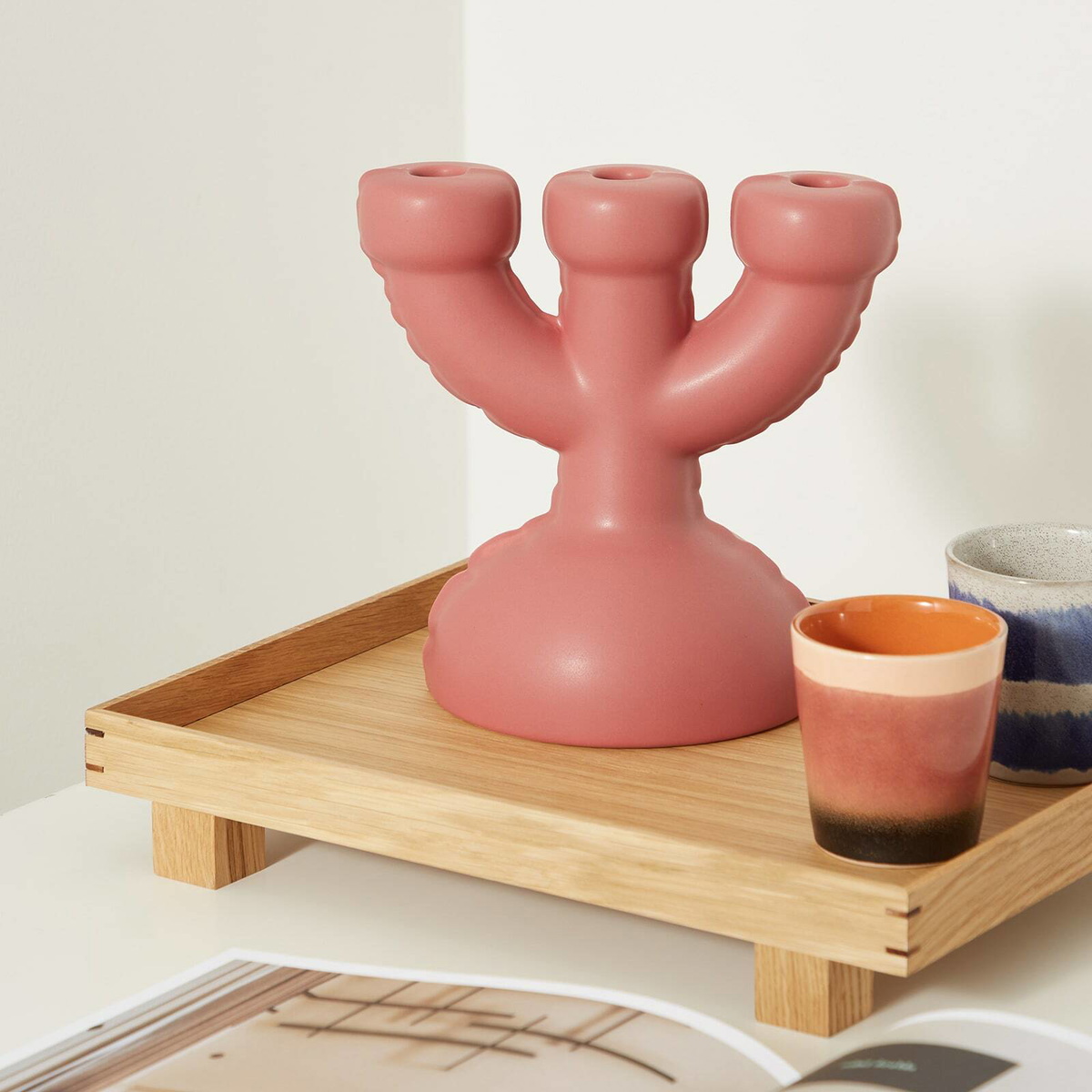Home Studyo Eric Candelabra in Merlot 