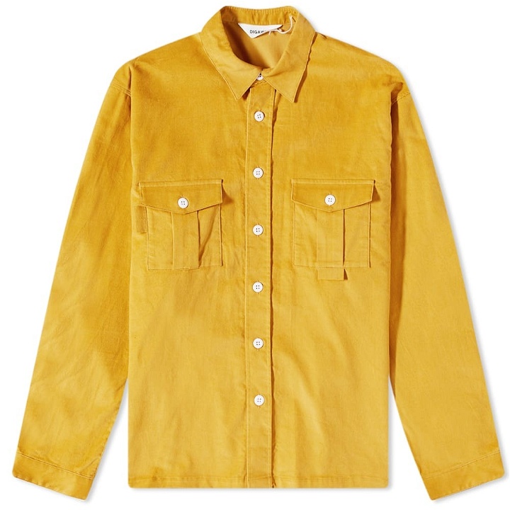 Photo: DIGAWEL Men's 2 Pocket Cord Overshirt in Mustard