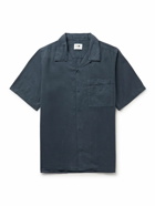 NN07 - Julio 5029 Convertible-Collar Twill Shirt - Blue