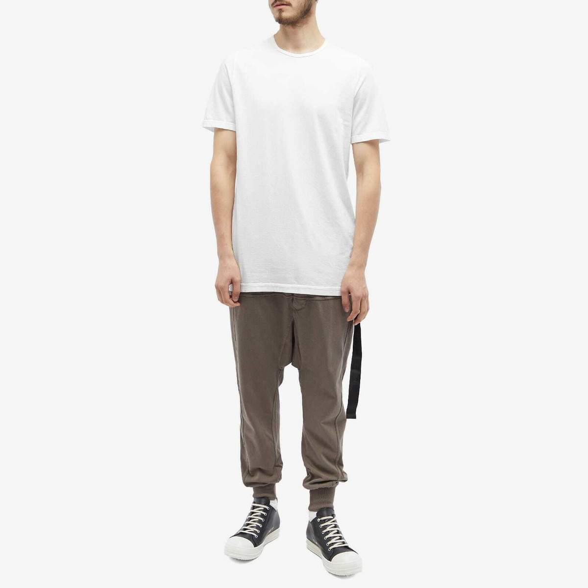 DRKSHDW | GRID LEVEL TEE MILK (RN) 半袖Tシャツ Rick Owens DRKSHDW Men's Level T-Shirt in Milk Rick Owens
