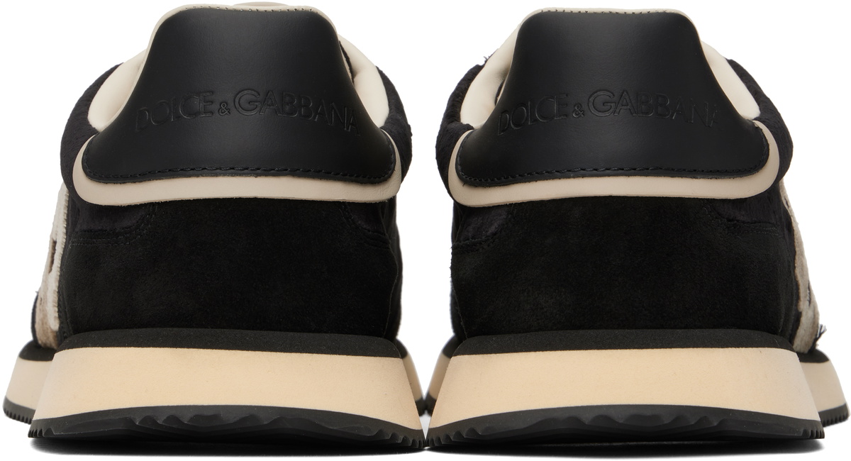 Dolce&Gabbana Black & Beige 'DG' Cushion Sneakers