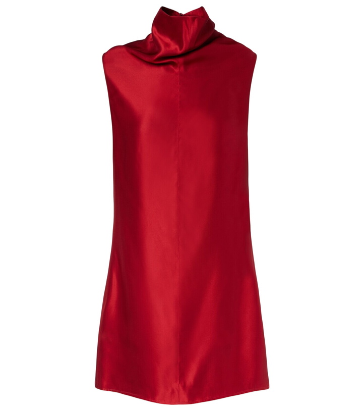 Photo: Khaite Daria turtleneck satin minidress