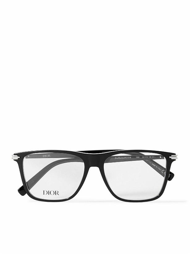 Photo: Dior Eyewear - Blacksuit S18I Acetate and Silver-Tone Square-Frame Optical Glasses
