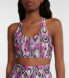 Pucci - Printed racerback sports bra