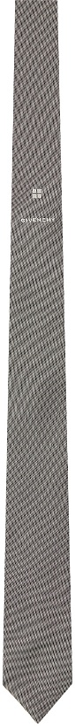 Photo: Givenchy Grey & White Logo Tie