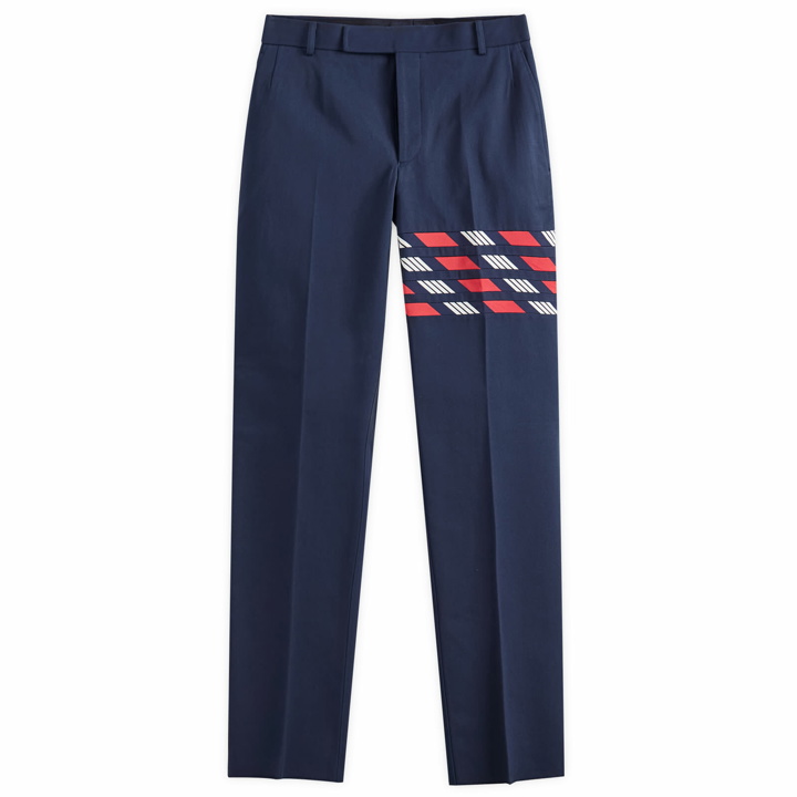 Photo: Thom Browne Men's 4-Bar Unconstructed Mogador Trousers in Blue