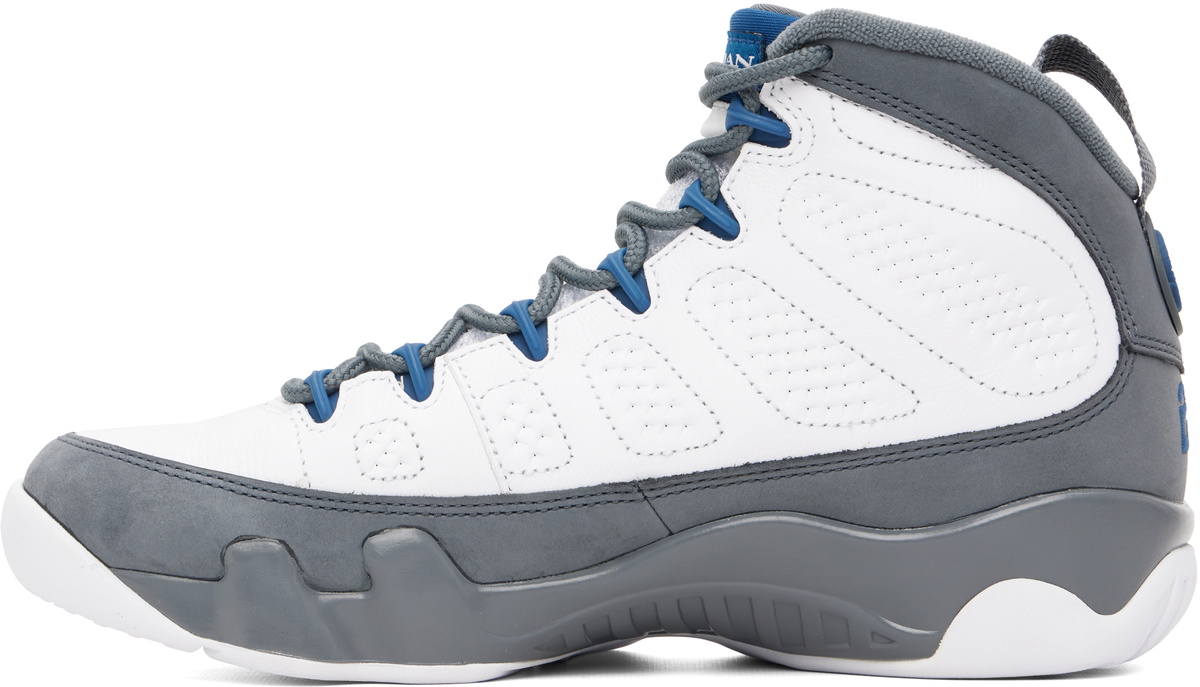 Nike Jordan Gray & White Air Jordan 9 Retro Sneakers