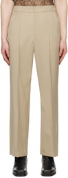 AMOMENTO Beige Flared Trousers