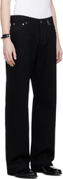 McQueen Black Wide-Leg Jeans