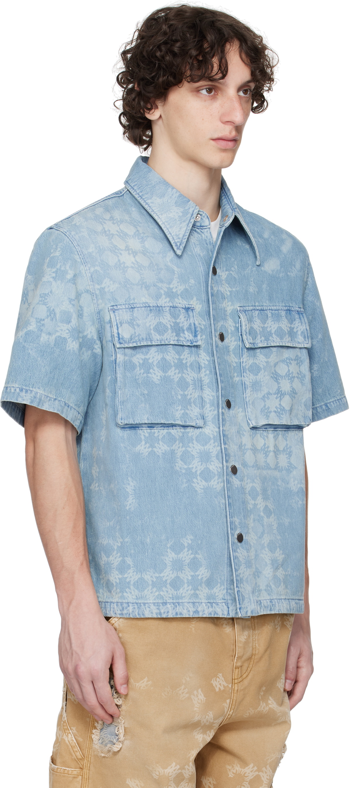 AMIRI Blue MA Quad Denim Shirt Amiri