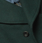 Rubinacci - Slim-Fit Double-Breasted Wool and Cashmere-Blend Twill Overcoat - Green