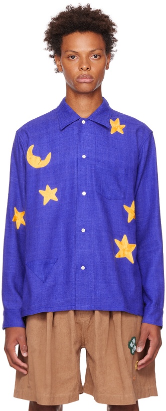 Photo: Sky High Farm Workwear Blue Star Shirt