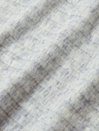 Frescobol Carioca - Rino Ribbed Cotton and Silk-Blend Polo Shirt - Blue