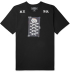 Neighborhood - Appliquéd Cotton-Jersey T-Shirt - Black