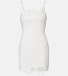 Blumarine Laser-cut crêpe cady minidress