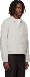 Lacoste Gray Short Textured Jacket