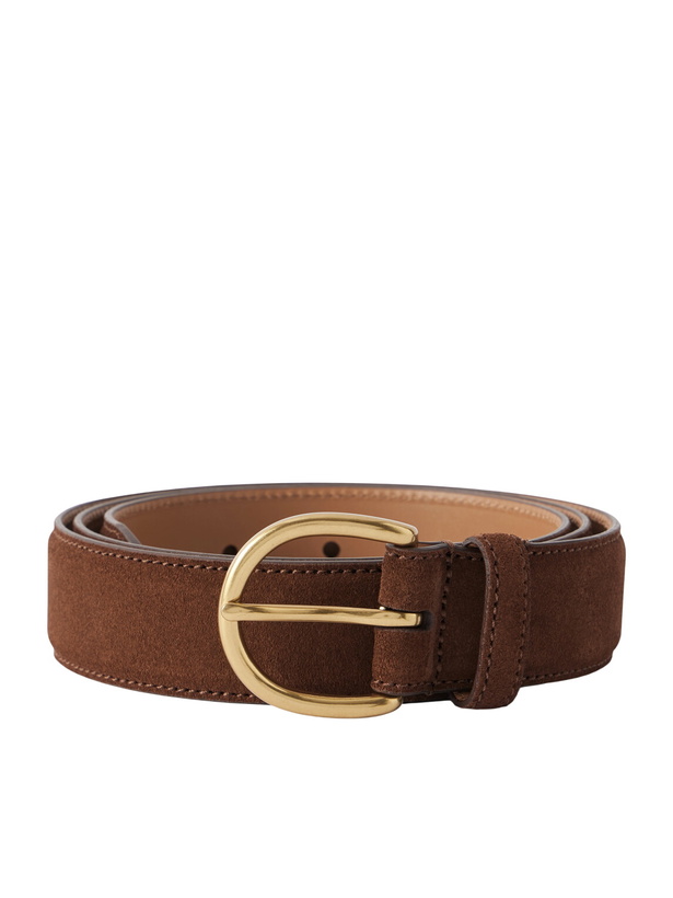 Photo: MORJAS - 3cm Suede Belt - Brown