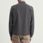 Palmes Men's Lace Long Sleeve Zip Polo in Charcoal