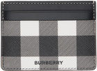 Burberry Black & White Check Card Holder