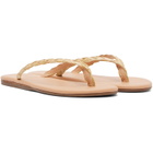Ancient Greek Sandals Beige Saionara Raffia Flip-Flops