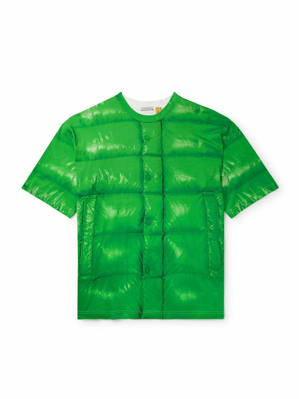 Photo: Moncler Genius - A$AP Rocky Printed Cotton-Jersey T-Shirt - Green