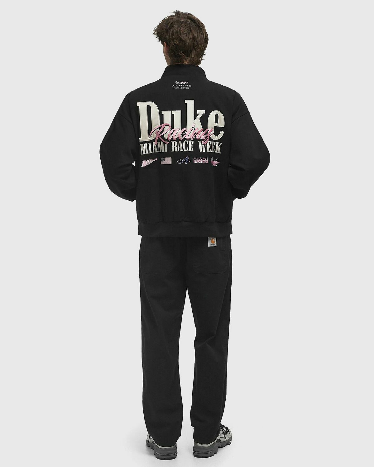 Duke & Dexter Alpine Formula One Team Racing Jacket Black Mens Bomber Jacket