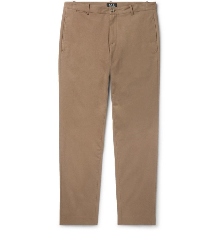 Photo: A.P.C. - Cotton-Blend Twill Trousers - Men - Tan