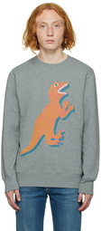 PS by Paul Smith Gray Dino Print Sweatshirt