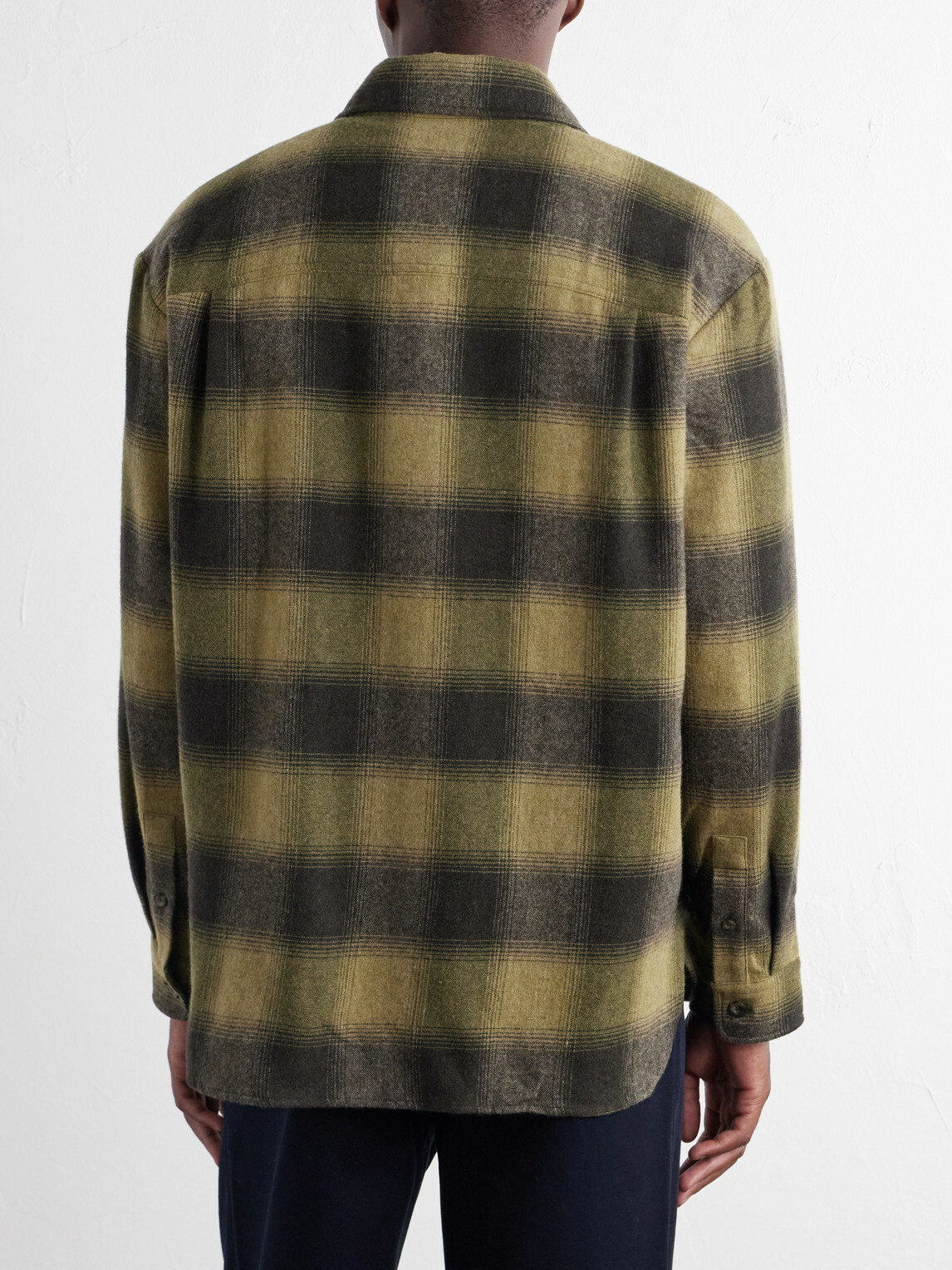 A.P.C. - Malaury Checked Wool-Blend Flannel Shirt - Green