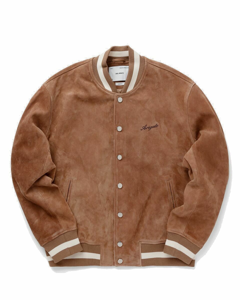 Photo: Axel Arigato Honor Suede Bomber Brown - Mens - Bomber Jackets