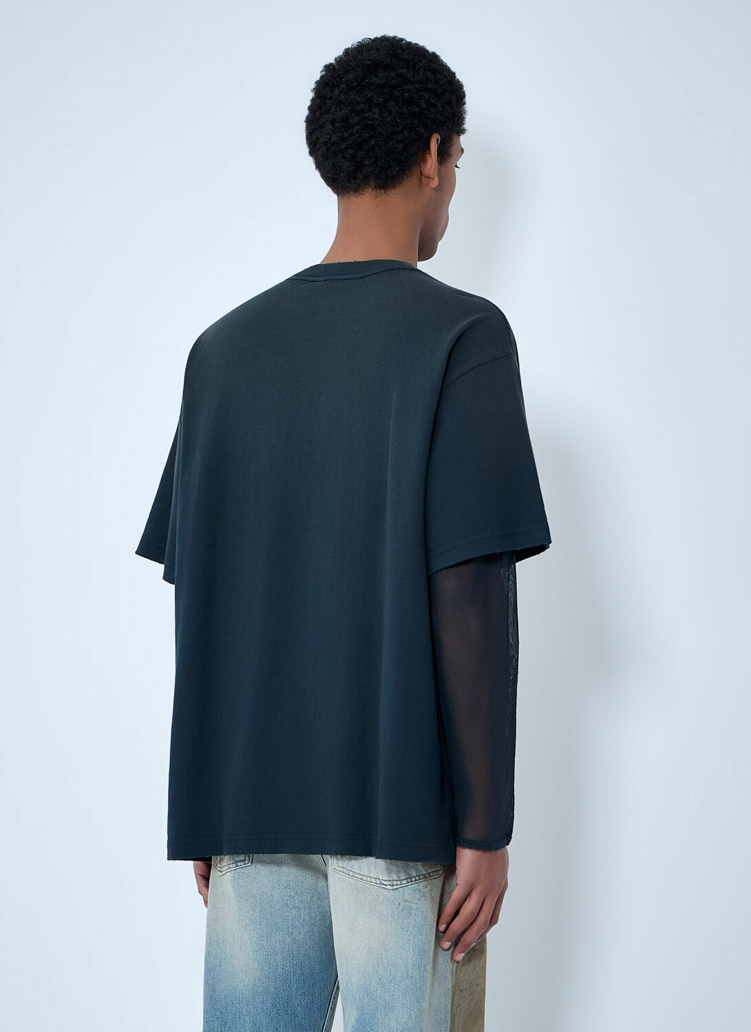 Acne Studios Layered Logo Embellished T-shirt