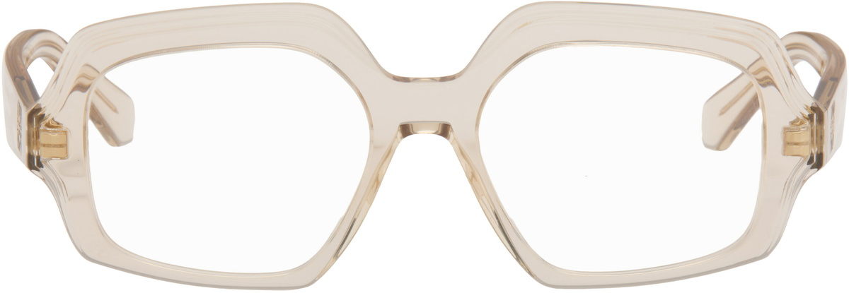 LOEWE Beige Anagram Glasses