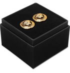 Versace - Medusa Gold-Tone and Enamel Cufflinks - Gold