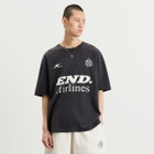 END. Airlines Short Sleeve T-Shirt in Cinder Black