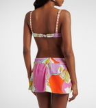 Pucci Orchidee cotton-blend terry skort