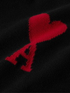 AMI PARIS - ADC Logo-Intarsia Virgin Wool Sweater - Black