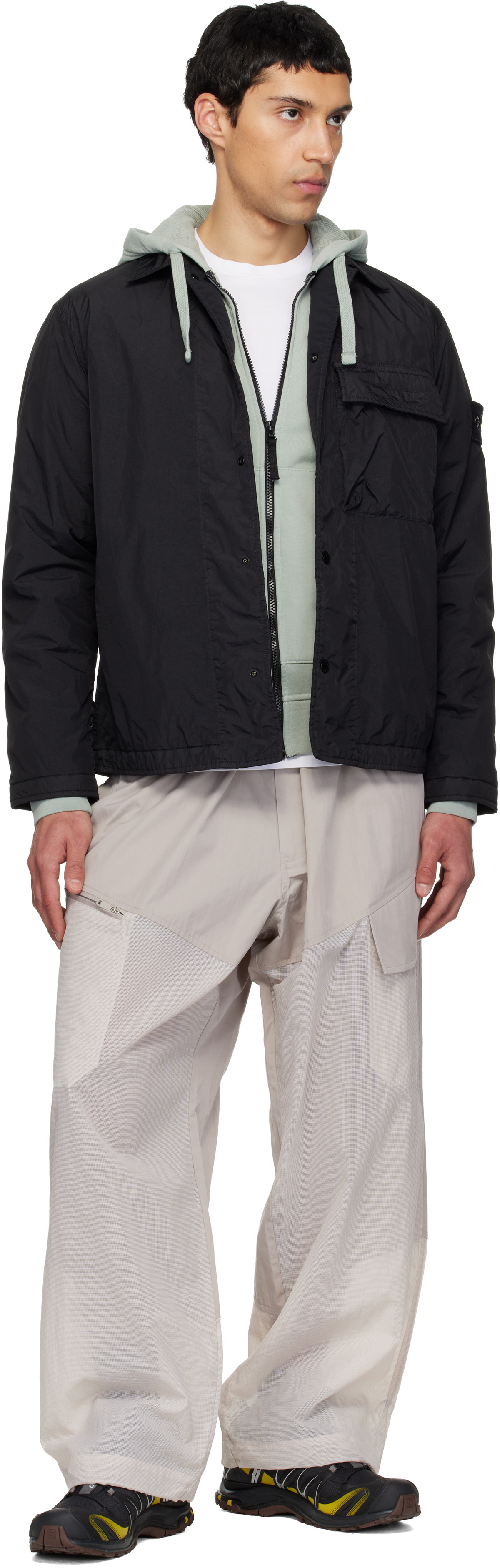 Stone Island Green 6100061 Organic Cotton Fleece Hoodie