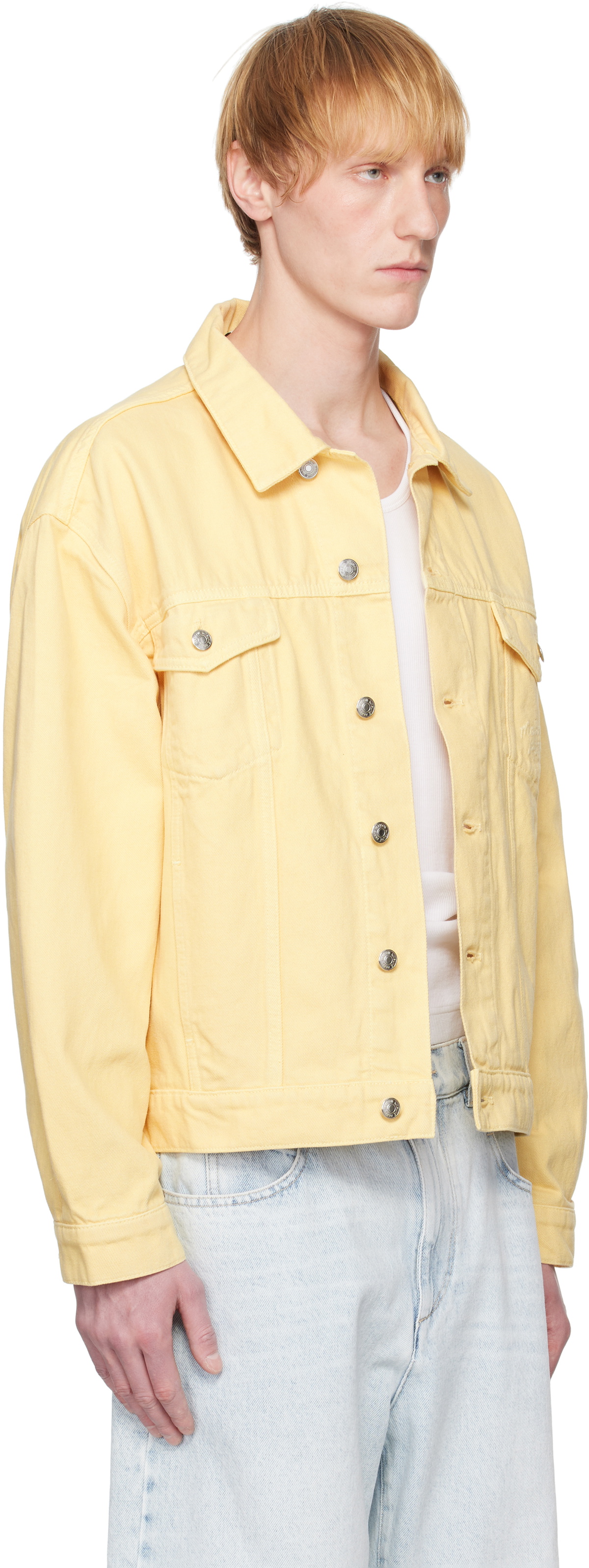 Maison Kitsuné Yellow Trucker Denim Jacket